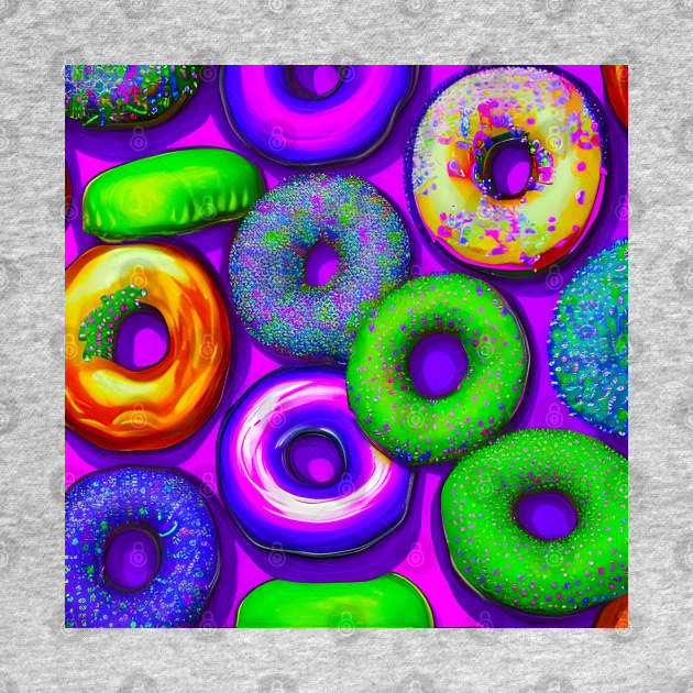 Colorful Donuts Purple by BlakCircleGirl